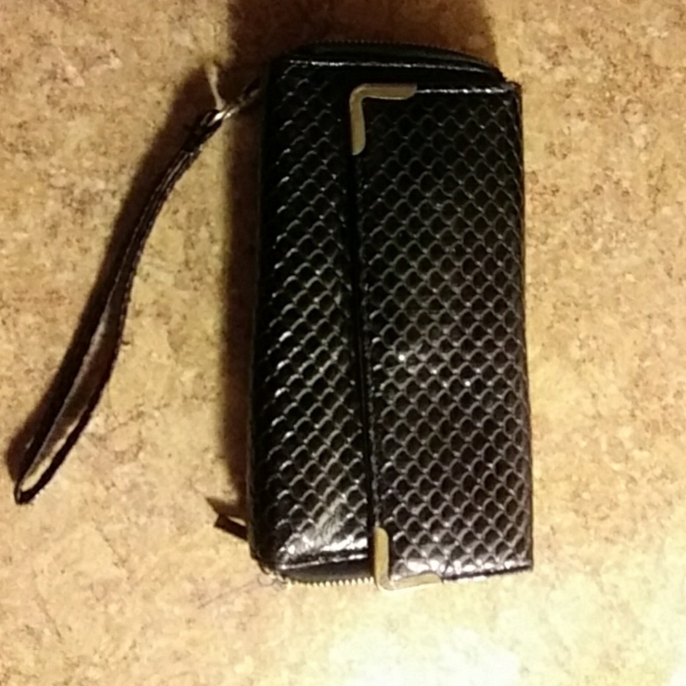 Black and gold wallet